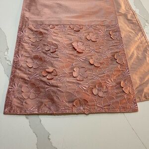 Floral Embroidered Satin Table/Island Runner